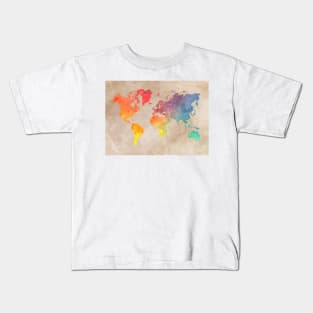 The colors of world map #map Kids T-Shirt